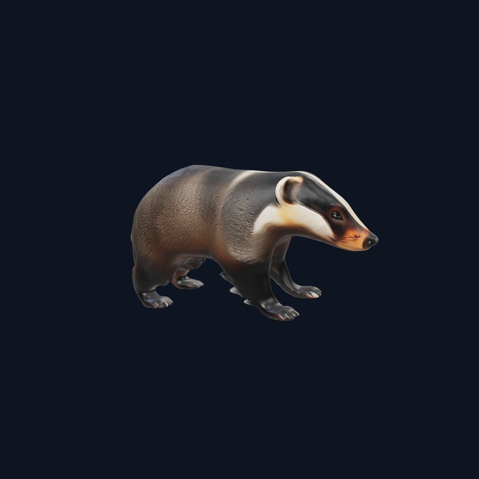 Realistic Badger Fur model pack